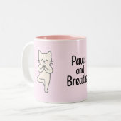 Paws and Breathe ツートーンマグカップ (正面左)