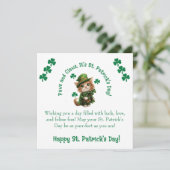 Paws and C爪St. Patrick's Day Leprechaun Cat シーズンカード (スタンド正面)