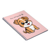 Paws and Enjoy Life Cute Puppy Notebook – Pastel ノートブック (右側)