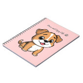 Paws and Enjoy Life Cute Puppy Notebook – Pastel ノートブック (左側)
