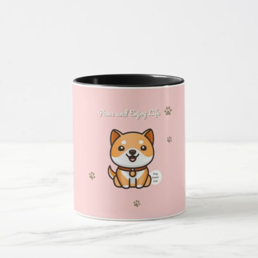 Paws and Enjoy Life Mug マグカップ (中央)