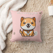 Paws and Enjoy Life Shiba Pillow クッション (ブランケット)