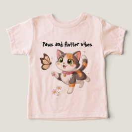 Paws and Flutter Vibes Kids T-Shirt