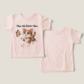 Paws and Flutter Vibes  Kids T-Shirt (デザイン正面&裏面)