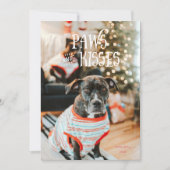 Paws and Kisses Funny Pet Photo Holiday Card 招待状 (正面)