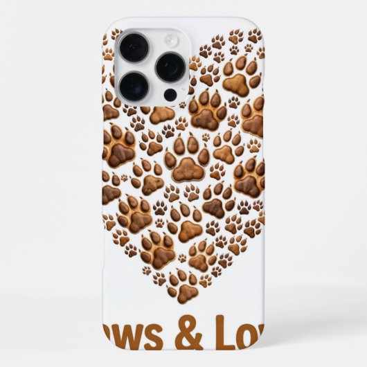 Paws and Love iPhone 16 Pro Max カーゼ iPhoneケース (裏面)