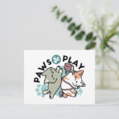 Paws and Play ~かわいい猫のイラスト~ シーズンポストカード (スタンド正面)