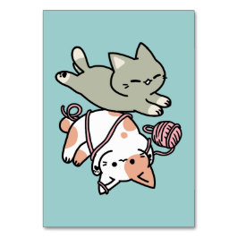 Paws and Play – かわいい猫のイラスト テーブルナンバー