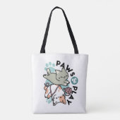 Paws and Play – かわいい猫のイラスト トートバッグ (裏面)