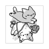 Paws and Play ~かわいい猫のイラスト ラバースタンプ (インプリント)