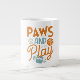 Paws+And+Play 楽しいスポーツ ジャンボコーヒーマグカップ