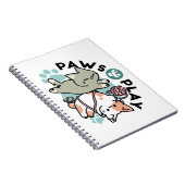 Paws and Play – Adorable Cat Illustration ノートブック (右側)