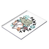 Paws and Play – Adorable Cat Illustration ノートブック (左側)