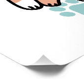 Paws and Play – Adorable Cat Illustration ポスター (コーナー)