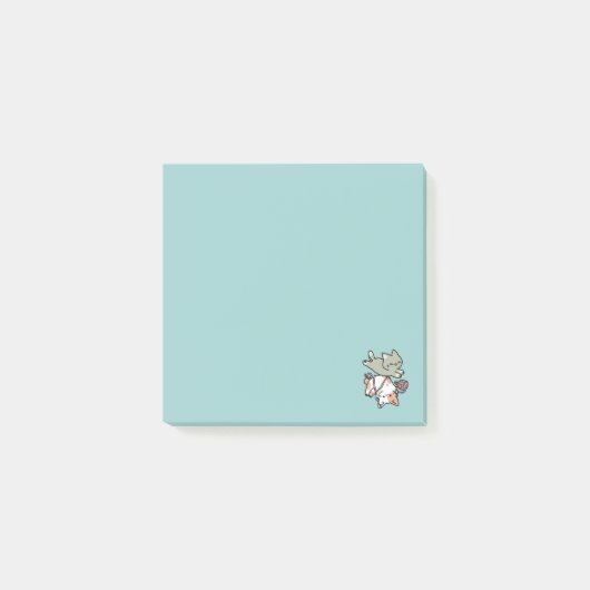 Paws and Play – Adorable Cat Illustration ポストイット (正面)