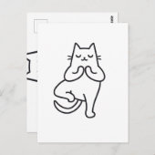 Paws and Poses: Feline Flow Yoga猫好きデザイン ポストカード (正面/裏面)