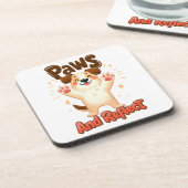 Paws And Reflect かわいい犬 コースター (左側)