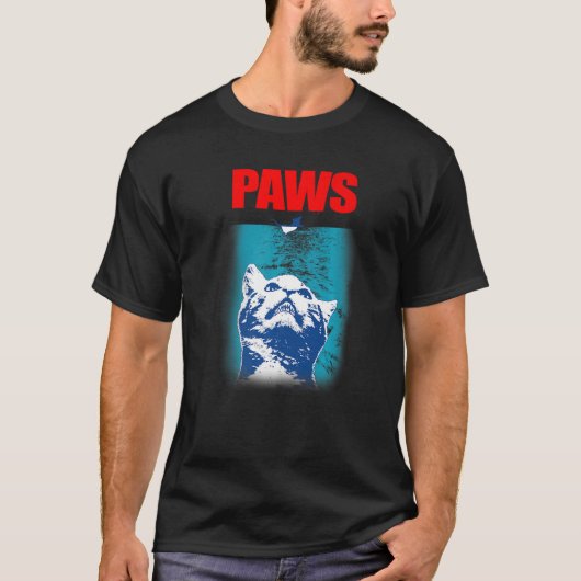 Paws CatとMouse Parodyかわいい猫プレゼントアイディア Tシャツ (正面)