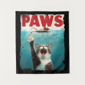 PAWS Cat子猫Parody Of The Jaws映画ポスター タペストリー (正面)