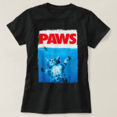 Paws Cat and Mouse Top, Cute Funny Cat Lover Parod Tシャツ (デザイン正面)