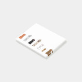 Paws Cat Dog Playful Cute Animal Comic Drawing ポストイット (アングル)