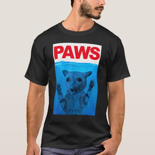 Paws Cat Meme Humor Kitty Cats Dads Mom Tシャツ (正面)