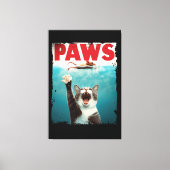 PAWS Cat Mouse Parody Of The Jawsムービー・ポスター キャンバスプリント (正面)