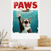PAWS Cat Mouse Parody Of The Jawsムービー・ポスター ポスター (キッチン)