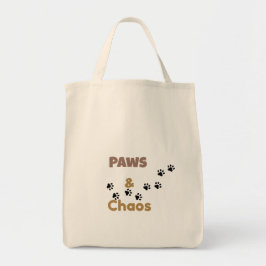 Paws & Chaos かわいいペット愛好家のトートバッグ トートバッグ