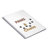 Paws & Chaos かわいい動物好きノート ノートブック (右側)