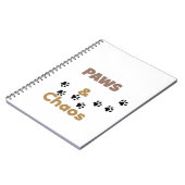 Paws & Chaos かわいい動物好きノート ノートブック (左側)