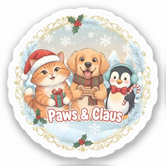Paws & Claus シール (正面)