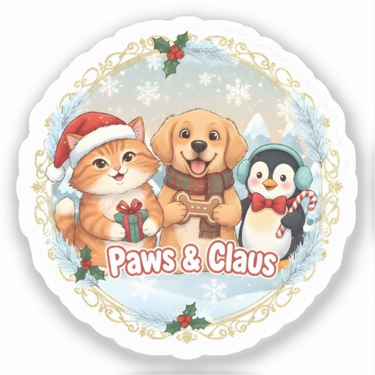 Paws & Claus シール (正面)