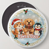 Paws & Claus 缶バッジ (正面&裏面)