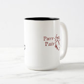 Paws, coffee, love. The purr-fect blend. 💖 ツートーンマグカップ (正面右)