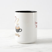Paws, coffee, love. The purr-fect blend. 💖 ツートーンマグカップ (中央)