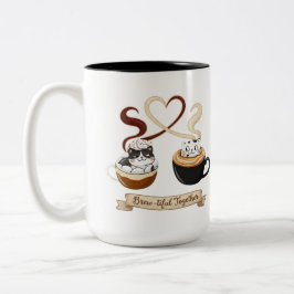 Paws, coffee, love. The purr-fect blend. 💖 ツートーンマグカップ