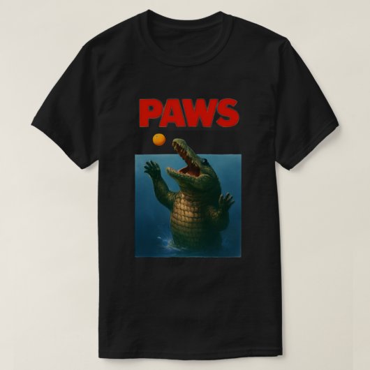 PAWS Crocodile Parody – Funny Movie Spoof Design Tシャツ (デザイン正面)