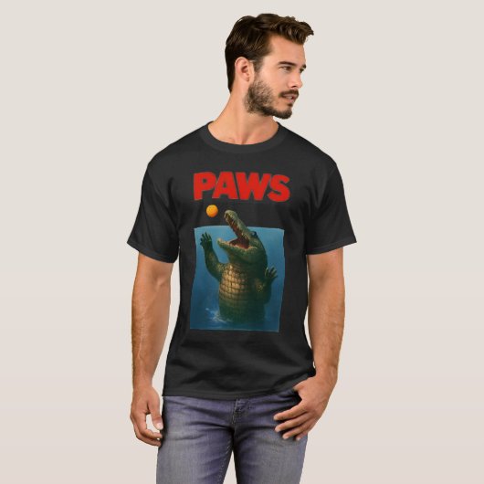 PAWS Crocodile Parody – Funny Movie Spoof Design Tシャツ (正面フル)