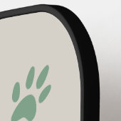 Paws Dog Cat Monogrammed Name ピックルボールラケット (左詳細)