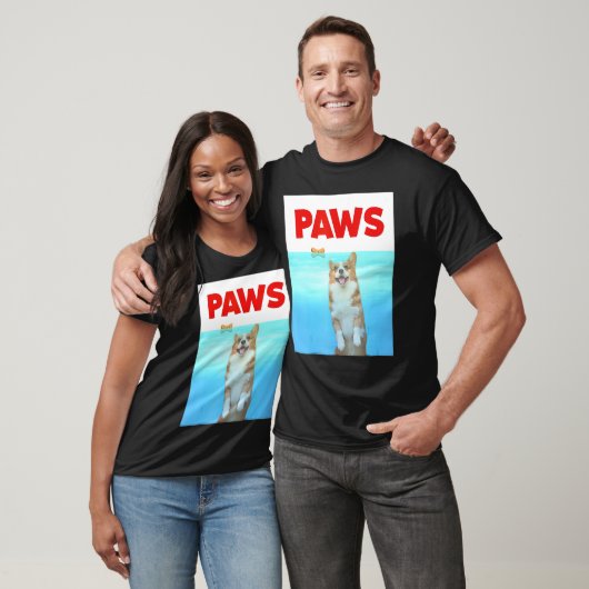 Paws Dog Parody 80s Corgi Shark  Dog Tシャツ (ユニセックス)