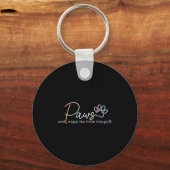 Paws Enjoy The Little Things Tie Dye Motivational  キーホルダー (正面)