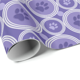 Paws-for-与えs Gift Wrap (Violet) ラッピングペーパー