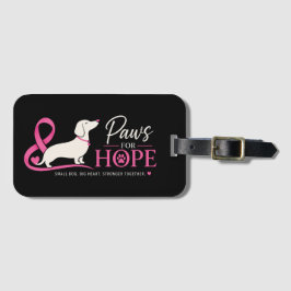 Paws for a cause | 乳がん | ダックスフント ラゲッジタグ
