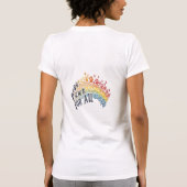 Paws for All – 虹色の肉球のユニティ Tシャツ (裏面)