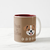 Paws for Coffee Two-Tone Coffee Mug ツートーンマグカップ (正面右)