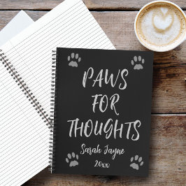 Paws for Thoughts Paw Print Journal Notebook ノートブック