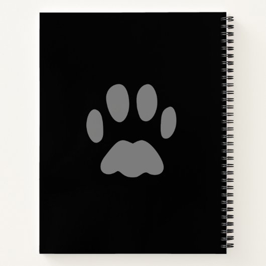 Paws for Thoughts Paw Print Journal Notebook ノートブック (裏面)