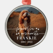 Paws Forever In Our Photo Memorial メタルオーナメント (正面)
