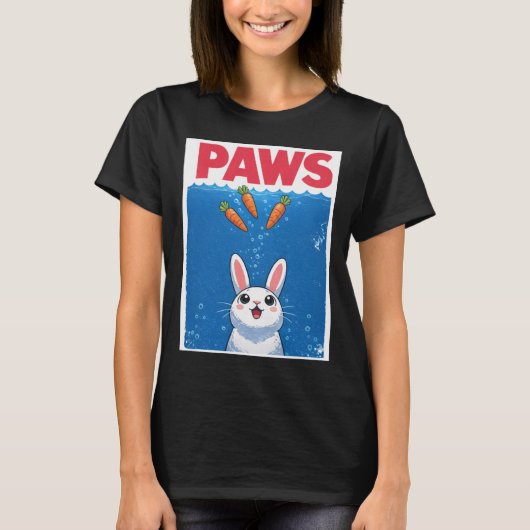 PAWS Funny Rabbit Shark Tシャツ (正面)